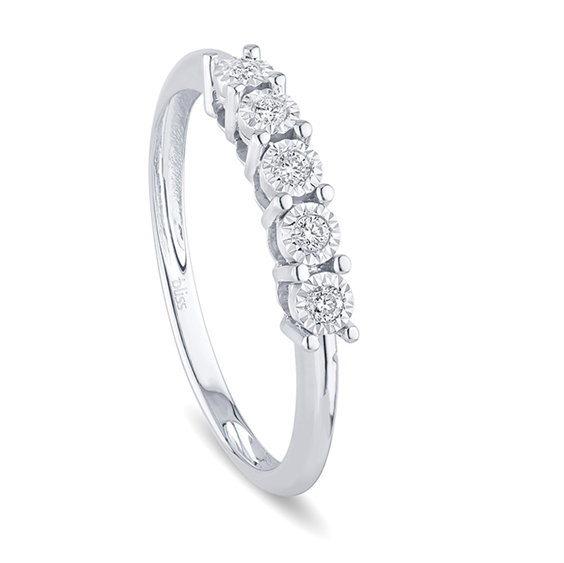 Ring Bliss Woman Bi rugiada in White Gold Diamante 0.05 Ct 20115744 - 20115744